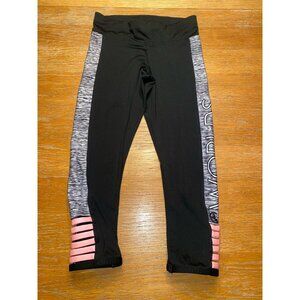 Varsity Spirit Athletic Leggings With Side Panel & Pink Strap Details